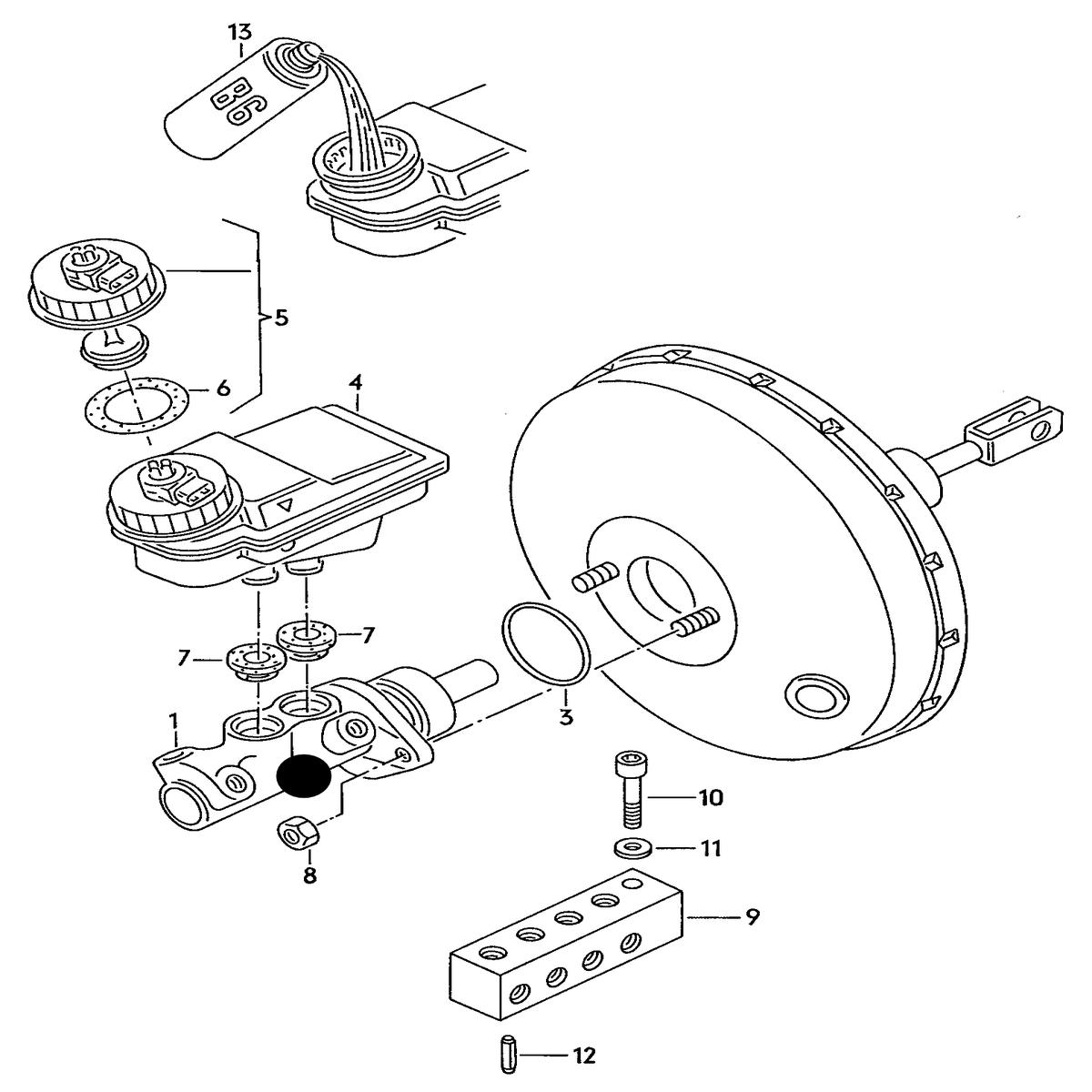 (ITEM 1) 112077 Brake master cylinder 22.2mm + ABS